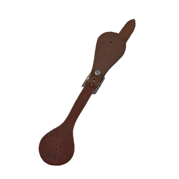 Dark Brown Leather Spur Strap Single Replacement Genuine Leather - Picture 2 of 5
